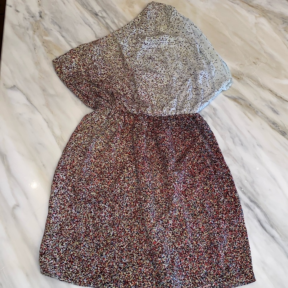 Rory Beca One Shoulder Drape Silk Dress. Size XS.